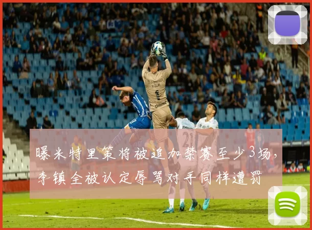 曝米特里策将被追加禁赛至少3场,李镇全被认定辱骂对手同样遭罚